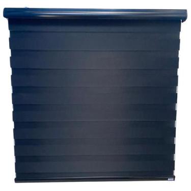 Imagem de Persiana Rolo Zebra Total Preta 140 L X 160 A Cm Cortina E - Top Flex