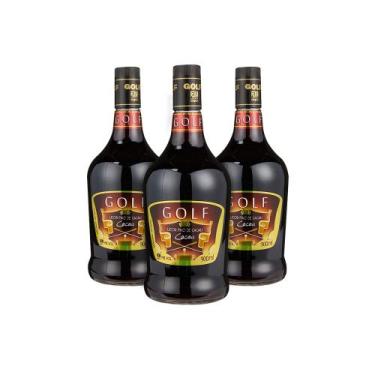 Imagem de Licor de Cacau Golf 900ml - Kit 3 Garrafas de Licor de Cacau Golf 900m