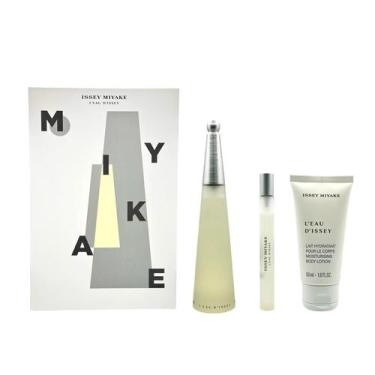Imagem de Kit issey miyake leau dissey edt fem 100ml + edt 10ml + 01 body lotion