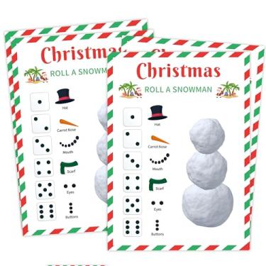 Imagem de Jogo de boneco de neve, jogo de rolar dados e jogos de cartas de boneco de neve para famílias e adolescentes, perfeito para sala de aula, quebra-gelos de construção de equipe, atividade de inverno