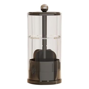 Imagem de Ysyqkn Suporte de Pincel de Maquiagem com Elevação Automática, Organizador de Ferramentas Cosméticas, Estojo de Exposição de Delineador para Banheiro, Sala D, Preto