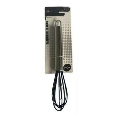 Imagem de Batedor de Claras Fouet De Silicone Cabo Inox 20cm Linha Black - 123 Ú