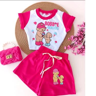 Imagem de Conjunto Bobbie Cropped e short - Roupa infantil verão