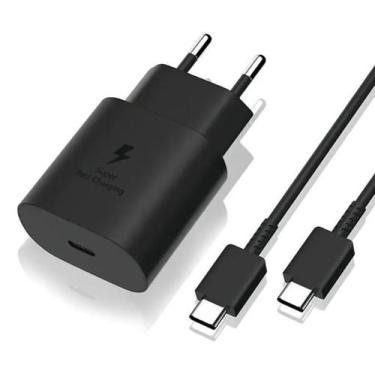 Imagem de Carregador 45W Turbo Super Rápido USB C + Cabo Tipo C - SNAW, 45W-Pret
