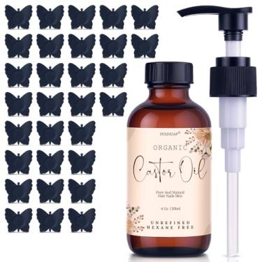 Imagem de Pacote de óleo de rícino de 30 peças, envoltório de óleo de rícino descartável de algodão para cintura traseira pescoço braço barriga