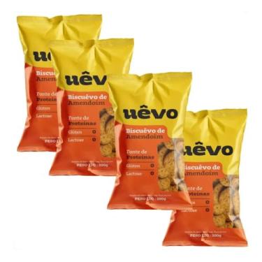 Imagem de Combo 4 Biscoitos Proteíco Biscuêvo 200g Zero Glúten e Lactose
