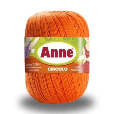 Imagem de Linha Artesanato De Costura Anne Crochê Tricot Maquina 500m, Laranja