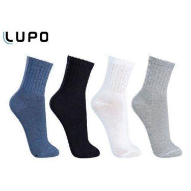 Imagem de Meia Esportiva Adulto cano longo Lupo - Ref.  3290, Cinza, 37 a 40