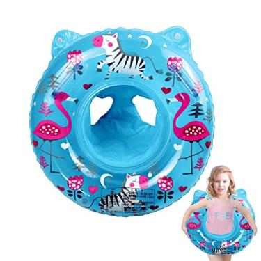 Imagem de Anel de natação para bebês, piscina flutuante, brinquedos de banheira, acessórios de piscina para crianças pequenas, anel de natação inflável com assento flutuante para crianças de 1 a 36 meses (azul)