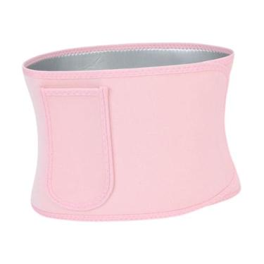 Imagem de Generic Cinta modeladora de cintura ajustável para treino de cintura, faixa de suor para corrida, academia, treino fitness, mulheres e homens, Rosa