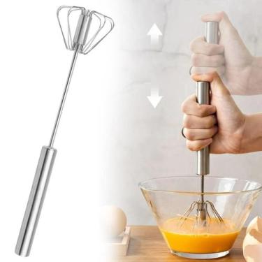 Imagem de Misturador Batedor Mixer Ovos Claras Giratório Manual - Shop Mix