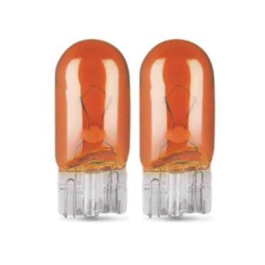Imagem de 2X Lampada Pisca Lateral Vidro 12Vw5W W2.1X9.5D T10 Laranja - Hbl