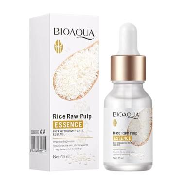 Imagem de BIOAQUA Rice Raw Pulm Face Essence Ácido Hialurônico Diminui Poros Suaviza Sérum Facial Hidratante 15Ml (1 Frasco, 0,5 Fl Oz)