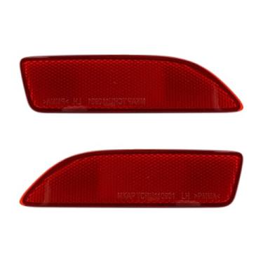 Imagem de Crapyt Capa de luz traseira refletor de para-choque traseiro, tampa de lâmpada de substituição para refletor traseiro esquerdo e direito para 81920-02030+81910-02130, compatível com Toyota Corolla