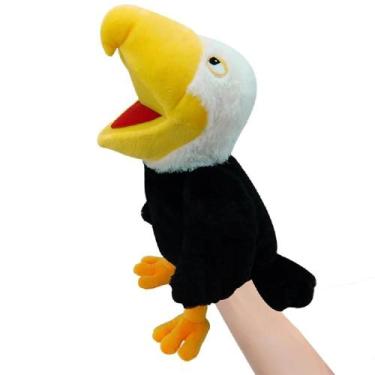 Imagem de Fantoches De Mão De 35cm: Papagaio Tucano, Águia, Flamingo E Coruja De