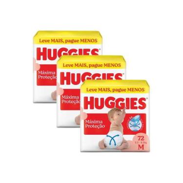 Imagem de Kit 3 Fralda Huggies Supreme Care Tamanho M 72 Fraldas Descartáveis