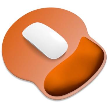 Imagem de ITNRSIIET Mouse pad ergonômico com descanso de pulso de espuma viscoelástica mais amplo + 17% - almofada curva reduz a pressão em 20%, alívio da dor, antiderrapante, suave, cores fofas, 25 x 23 cm