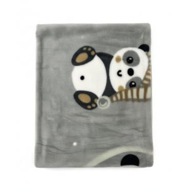 Imagem de Cobertor Para Bebê Extra Macio Bonno Baby Etruria Toque de Seda 110cm X 90cm (Pandinha Cinza)