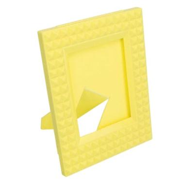 Imagem de Zhjvihx Mini Molduras Fotográficas, Abs Moderno Mini Molduras Fotográficas para Mesa (Amarelo)
