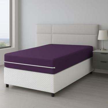 Imagem de Protetor de Colchão Solteiro Malha Gel com Zíper – Capa Protetora (ROXO)