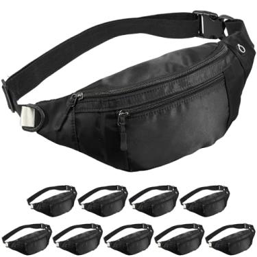 Imagem de DJAPWPX Pochete transversal à prova d'água com 10/5/2 unidades, bolsa de cintura de grande capacidade, bolso traseiro à prova de roubo e orifício para fone de ouvido para desfrutar de festivais de