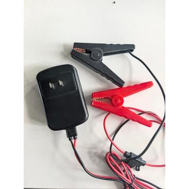 Imagem de BOTKU Carregador de bateria inteligente 2A 6V/12V, adequado para baterias de chumbo-ácido, AGM, gel, lítio e LiFePO4, equipado com clipes jacarés duplos e cabo de terminais O-ring