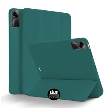 Imagem de Capa Capinha Case Compatível com Redmi PAD SE 11 com função sleep e suporte Com Compartimento Para Pencil Caneta Tampa Magnética PREMIUM (VERDE MILITAR)