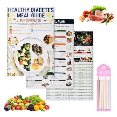 Imagem de Planejador de refeições para diabéticos, livro de receitas e plano de refeições para diabéticos, tabela de planos de refeições com baixo teor de carboidratos e baixo teor de açúcar, receita de dieta