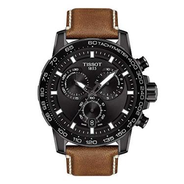 Imagem de Tissot Relógio esportivo masculino Supersport de aço inoxidável marrom T1256173605101, Marrom, Cronógrafo