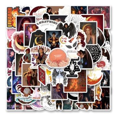 Imagem de 60pcs Romantic Fantasy Novel Sticker, Cute Cartoon Vinyl Waterproof Stickers for Water Bottle,Skateboard,Laptop,Phone,Journaling,Scrapbooking Decals for Kids Teens Adults for Party Supply Decor