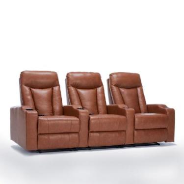 Imagem de Poltrona 3 Lugares Sala de Estar e Cinema Califórnia Elétrica Reclináv