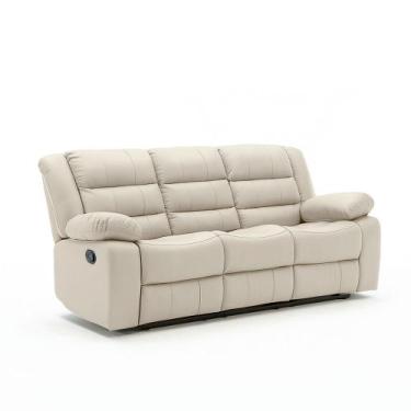 Imagem de Sofá Reclinável Sala de Cinema 3 Lugares Hollywood Manual Massagem Aqu