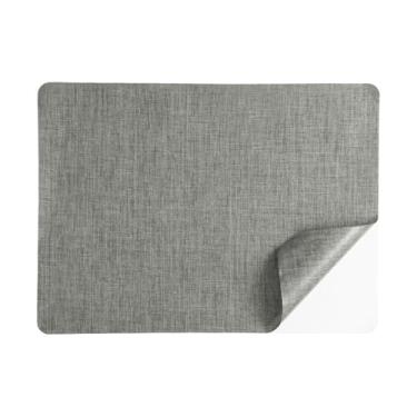 Imagem de PATIKIL Patch de reparo de linho, adesivos autoadesivos de tecido de linho de 20 x 28 cm para sofá, sofá, roupas, bolsas, tendas, assentos de carro, móveis, cinza médio