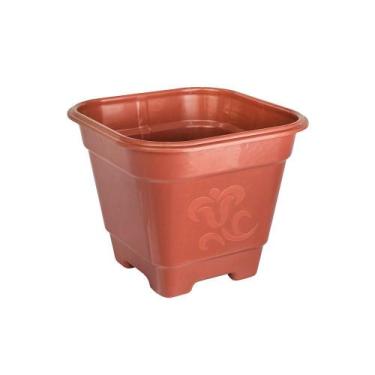 Imagem de Vaso de Planta Quadrado Grande Plástico Terra Cota Arqplast