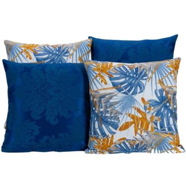 Imagem de Capa Almofada Estampada Jacquard Decorativas com Ziper 4 unidades