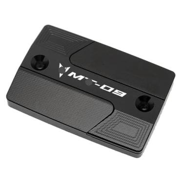 Imagem de Acessórios CNC para motocicleta, tampa do reservatório de fluido de freio dianteiro traseiro compatível com Y&AMAHA MT09 MT-09 FZ09 2015-2019 2020 (capa frontal preta)