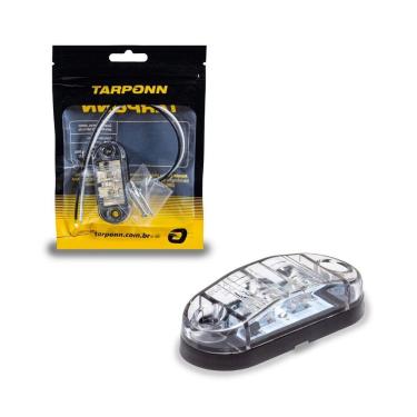 Imagem de Lanterna Delimitadora Lateral Branca Carreta Caminhão 12/24V