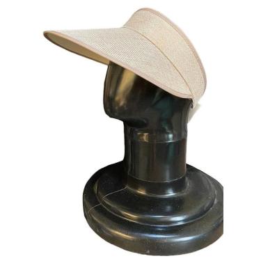 Imagem de Viseira Feminina Creme Praia Piscina Com Elástico Ajustável