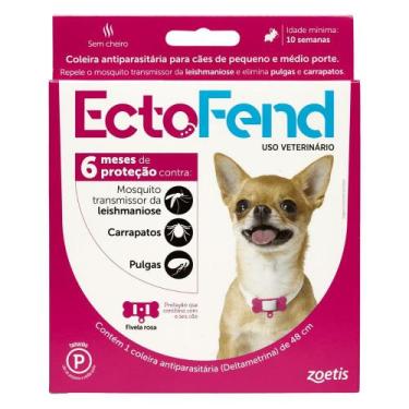 Imagem de Coleira Antiparasitária EctoFend 48cm para Cães de Pequeno e Médio Por