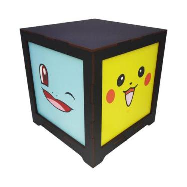 Imagem de Luminária Box PokemonEM MDF - Shoppingnet