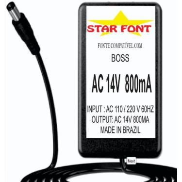 Imagem de Fonte AC 14V 800mA para Pedal Boss BRC-120 - Bivolt - Starfont