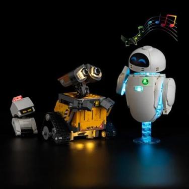 Imagem de Nitemode LED Light Kit Compatible with Lego Pixar Wall-E & EVE 43279, Upgraded with Original Movie Soundtrack Lighting Accessories,No Model(Sound Version)