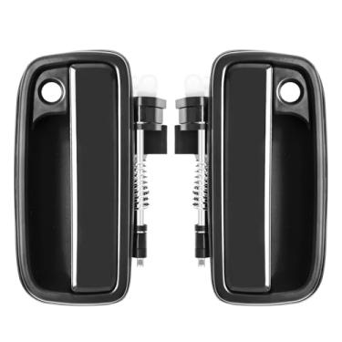 Imagem de FAERSI Maçaneta de porta externa externa dianteira esquerda motorista e lado direito do passageiro com substituição de orifício para chave para 1995 1996 1997 1998 1999 2000 2001 2002 2003 2004 Tacoma, substituição nº 6922035020, 69210355555555550355021 020