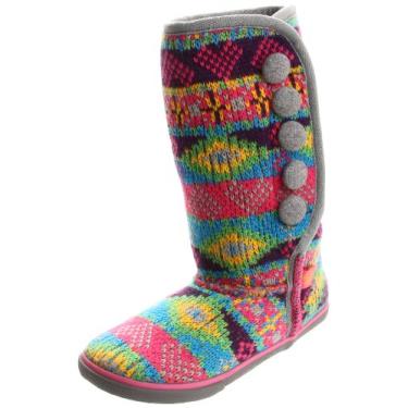 Imagem de Sugar L'Buttongami bota de puxar (criança pequena/criança grande), Cinza Multi, 5 Big Kid