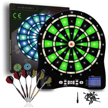 Imagem de Jogo De Dardos Eletrônico, Segmentos Iluminados, Jogos com Luz, Durabilidade Profissional com Pontuação, 8 jogadores.Turnart