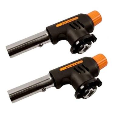 Imagem de Maçarico Gás Butano Ajuste Acendimento Automático C/2 Peças - Flame Gu