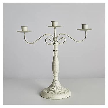 Imagem de Castiçal criativo castiçal decoração nórdico romântico à luz de velas adereços de jantar restaurante casa decorações de mesa castiçal decorativo (cor: A) (C)