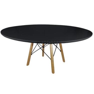 Imagem de Mesa Redonda 70cm Eiffel preta Charles Eames Infantil - JTHOME, Preto