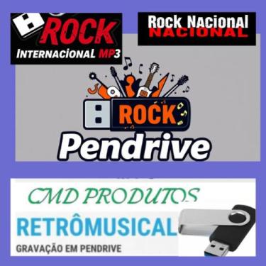 Imagem de Pen drive 8gb com Músicas = Rock Nac. e Internacional (mp3) Em Pastas 