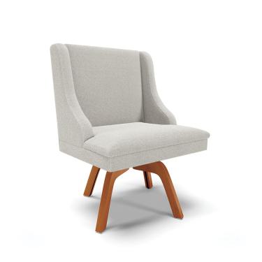 Imagem de Cadeira Sala de Jantar Giratória MM35 Liz Bouclê Cinza D03 - D'Rossi